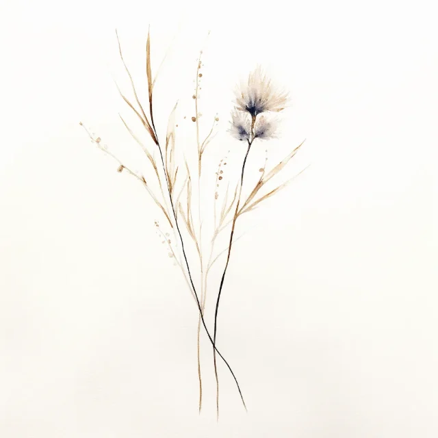 Abstrakte Arbeit „Grasblüten I“