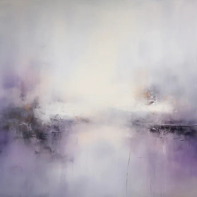 Abstrakte Arbeit „Lavendel-Horizont“